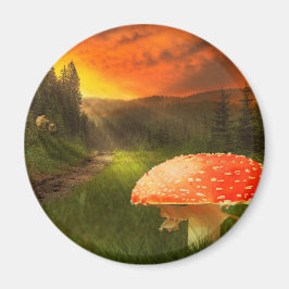 秋の日没。 マグネット