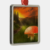 秋の日没。 メタルオーナメント (右)