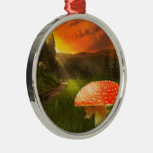 秋の日没。 メタルオーナメント (右)