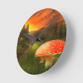 秋の日没。 ラウンド壁時計 (傾斜)