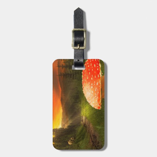 秋の日没。 ラゲッジタグ (正面縦)