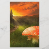 秋の日没。 便箋 (正面)