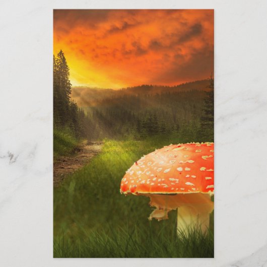 秋の日没。 便箋 (正面)