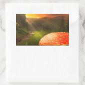 秋の日没。 長方形シール (バッグ)