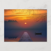 秋の日没、風光明媚な写真、 ポストカード (正面)
