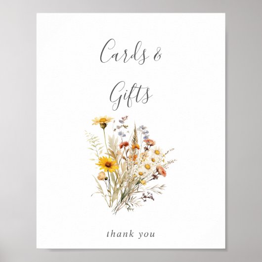 秋の日照山花のカードとプレゼント ポスター (正面)