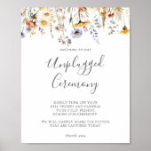 秋の日照山花開花式サイン ポスター (正面)