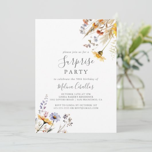 秋の日照野エレガント花驚きパーティー 招待状 (スタンド正面)