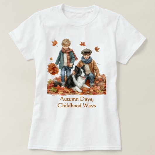 秋の日 秋の季節  Tシャツ (デザイン正面)