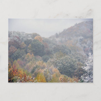 秋の早雪 ポストカード