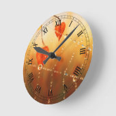 秋の明時計の宝石 ラウンド壁時計 (傾斜)