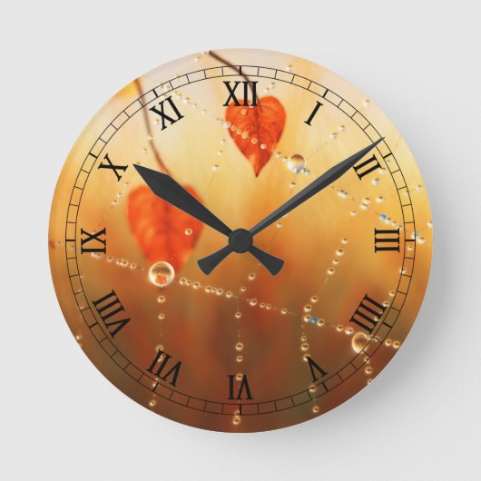 秋の明時計の宝石 ラウンド壁時計 (正面)