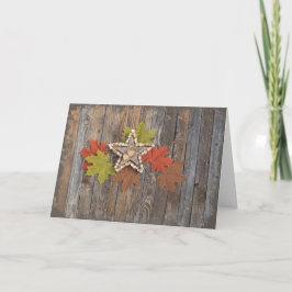 秋の星のグリーティングカード カード