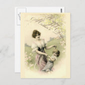 秋の春の時期のダンス 母の日 ポストカード (正面/裏面)