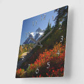 秋の時計 スクエア壁時計 (傾斜)