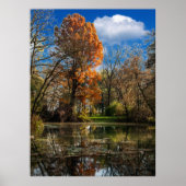 秋の時間は、色でいっぱいの隠された池で ポスター (正面)