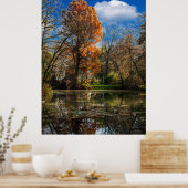 秋の時間は、色でいっぱいの隠された池で ポスター (キッチン)