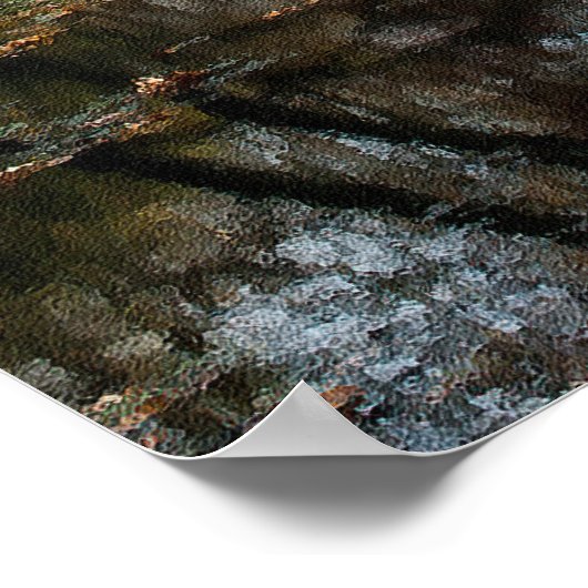 秋の時間は、色でいっぱいの隠された池で ポスター (角)