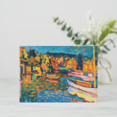 秋の景色とボートbyワッシリーカンディンスキー カード (スタンド正面)