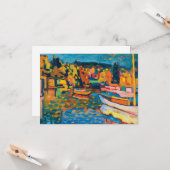 秋の景色とボートbyワッシリーカンディンスキー カード (正面/裏面インサイチュ)