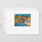 秋の景色とボートbyワッシリーカンディンスキー カード (裏面)