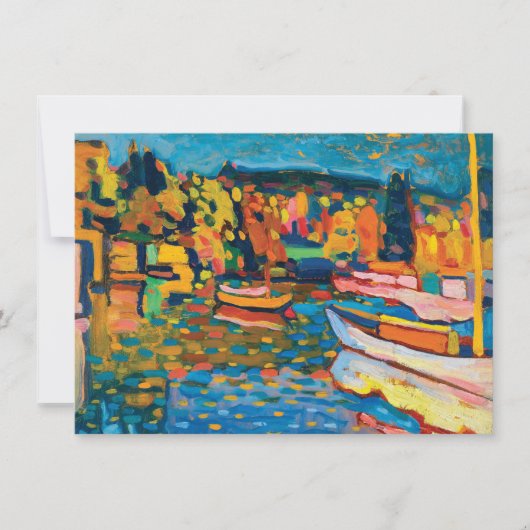 秋の景色とボートbyワッシリーカンディンスキー カード (正面)