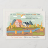 秋の景色の移動発表 招待状 (正面/裏面)