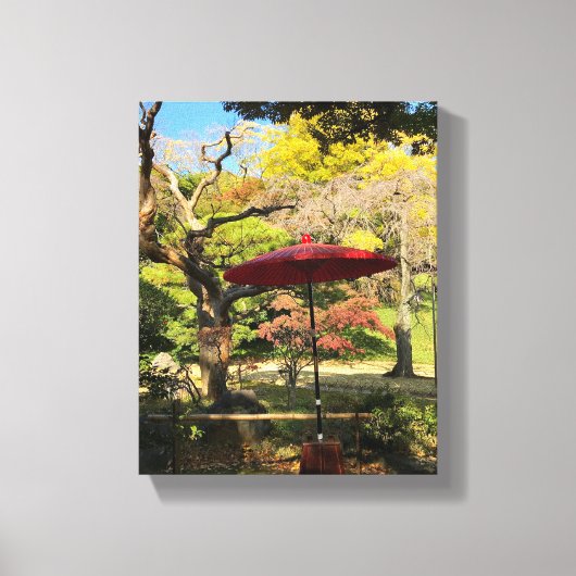 秋の景色アットガーデン日本のン キャンバスプリント (正面)