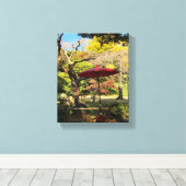 秋の景色アットガーデン日本のン キャンバスプリント (インサイチュ (ウッドフロア))