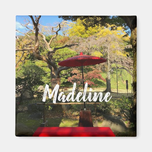 秋の景色アットガーデン日本のン マグネット (正面)