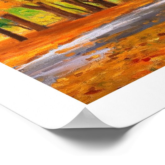 秋の景色絵画のポスター ポスター (角)