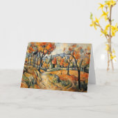 秋の景色 カード (黄色い花)