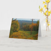 秋の景色 カード (黄色い花)