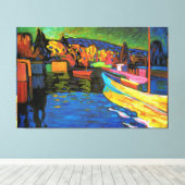 秋の景色（ボート付き） キャンバスプリント (インサイチュ (ウッドフロア))