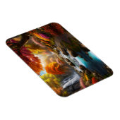 秋の景観公園の滝 マグネット (右側)