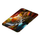 秋の景観公園の滝 マグネット (左側)