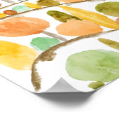 秋の景観水彩画 ポスター (角)