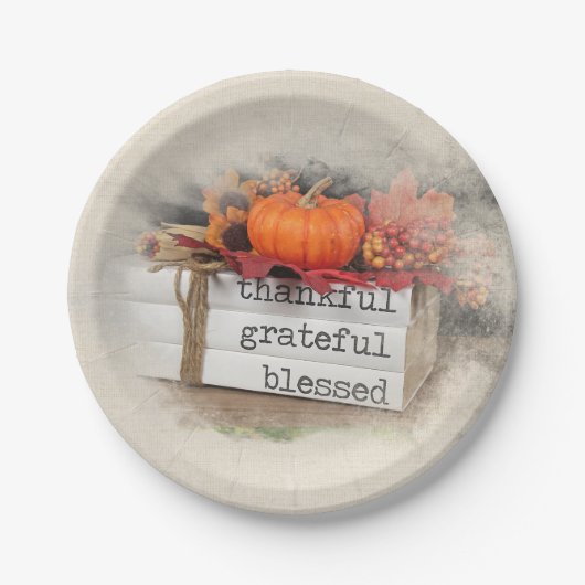 秋の書架 ペーパープレート (正面)