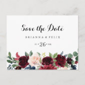 秋の書素朴道の水平保存の日付 ポストカード (正面)