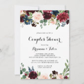 秋の書素朴道モダンカップルのシャワー 招待状 (正面)