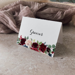 秋の書道結婚のグリースカード サンキューカード