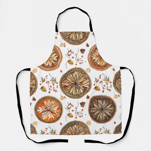 秋の曼荼羅模様 エプロン (正面)