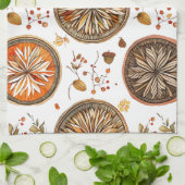 秋の曼荼羅模様 キッチンタオル (折り畳み)