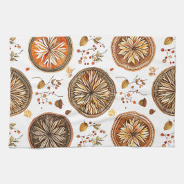 秋の曼荼羅模様 キッチンタオル