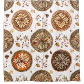 秋の曼荼羅模様 シャワーカーテン (正面)