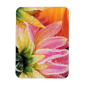 秋の最後の開花に霜 – ダリア – マグネット (縦)