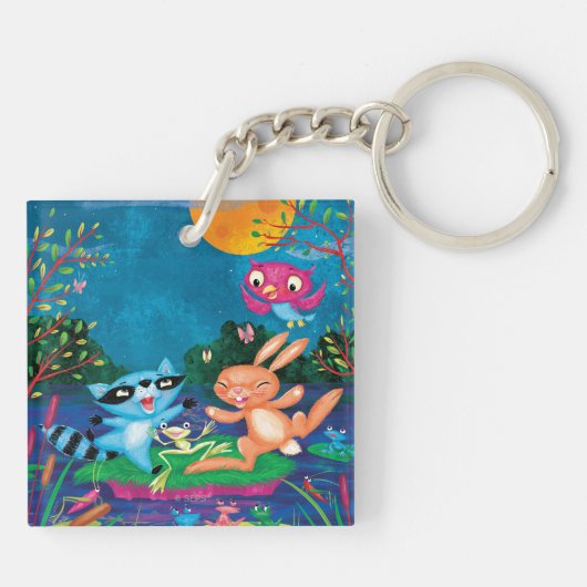 秋の月 キーホルダー (裏面)