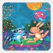 秋の月 スクエアシール (正面)