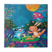 秋の月 タイル (正面)