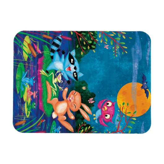 秋の月 マグネット (横)